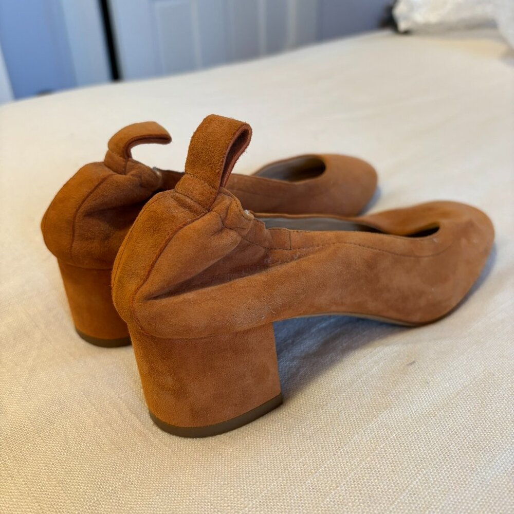 Everlane Day Heel | Brown Suede Block Heel | Size 5